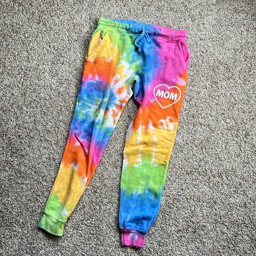 “MOM” tie-dye sweat joggers